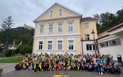 Prvošolci na obisku pri prijateljih iz OŠ Podčetrtek