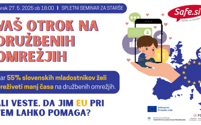 Spletni seminar Vaš otrok na družbenih omrežjih